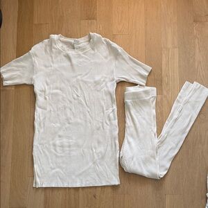 H&M Cream Ribbed Lounge Pants